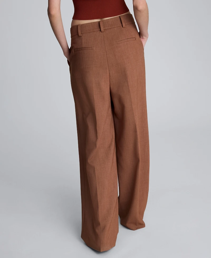 Kenneth Cole Women's High Rise Double Pleat Ankle Pants