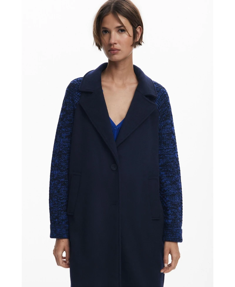 Desigual Women's Combined wool coat