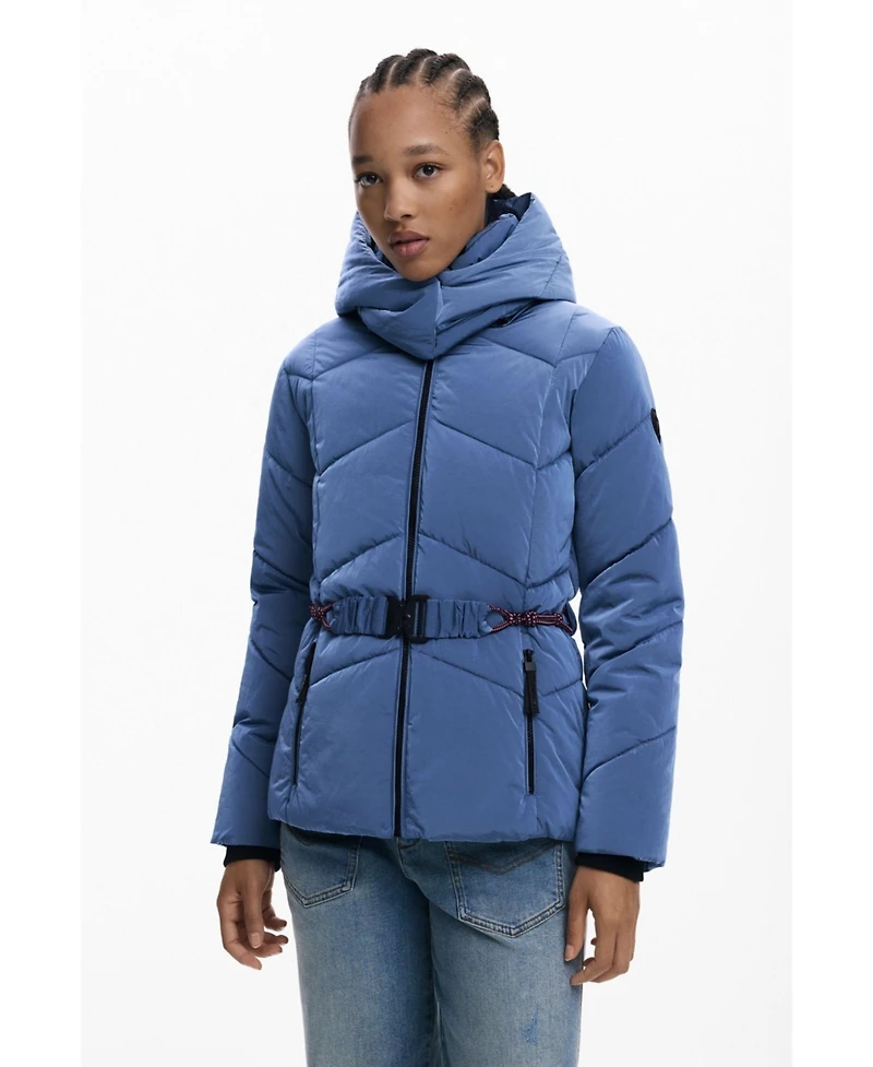 Desigual Women's Short iridescent padded jacket