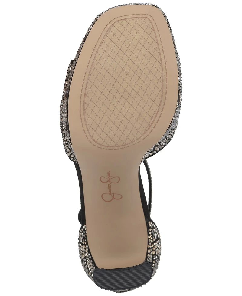 Jessica Simpson Women's Telxia Rhinestone Blade-Heel Platform Dress Sandals