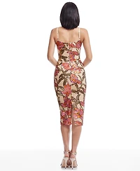 Dress the Population Women's Blakely Sweetheart-Neck Sequin Bodycon Midi