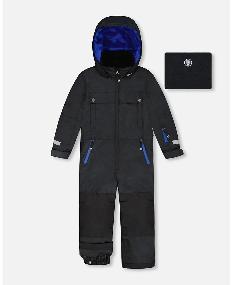 Deux par Toddler Boys Solid One-Piece Teknik Snowsuit Black - Toddler|Child