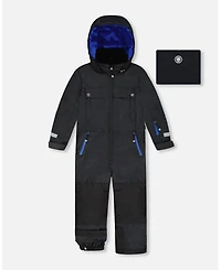 Deux par Toddler Boys Solid One-Piece Teknik Snowsuit Black - Toddler|Child