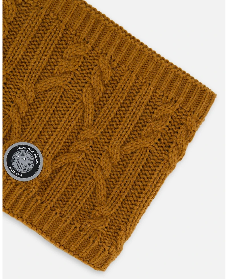 Deux par Boy Lined Winter Neckwarmer Brown Sugar - Toddler|Child