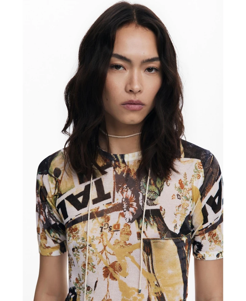 Desigual Women's Collage knit T-shirt