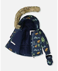 Deux par Baby Boy Two-Piece Play Snowsuit Blue Gray - Baby|Toddler