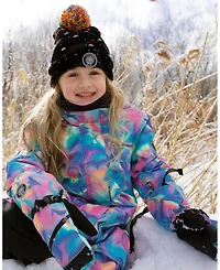 Deux par Girl One-Piece Play Snowsuit Rainbow Heart Print - Child