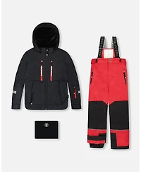 Deux par Deux Boy Two-Piece Teknik Snowsuit Red - Toddler|Child