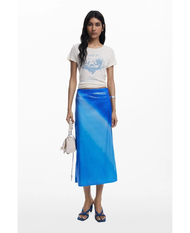 Desigual Women's Tie-dye Midiskirt