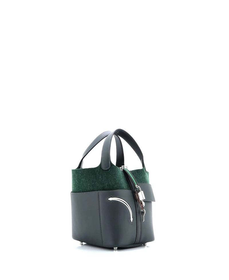 Pre-Owned Hermes Pm Go Team Picotin Lock Bag Feutre Wool and Swift