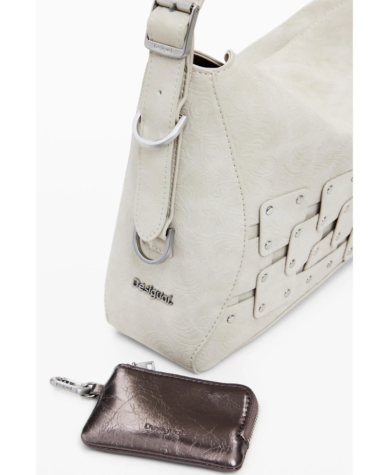 Desigual Women's Medium studded patch handbag