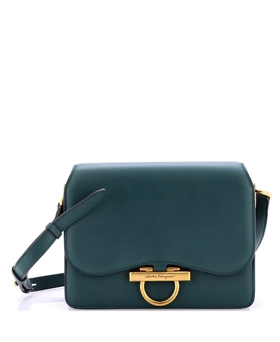 Pre-Owned Salvatore Ferragamo Medium Joanne Shoulder Bag Leather