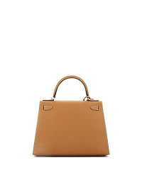 Pre-Owned Hermes Kelly 28 Handbag Brown Epsom with Palladium Hardware