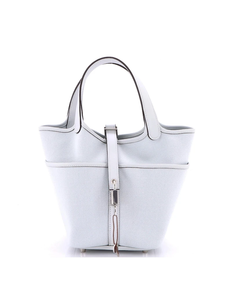 Pre-Owned Hermes Pm Cargo Picotin Lock Bag Canvas and Swift