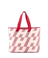 Pre-Owned Hermes 40 Cabas H en Biais Tote Canvas with Leather
