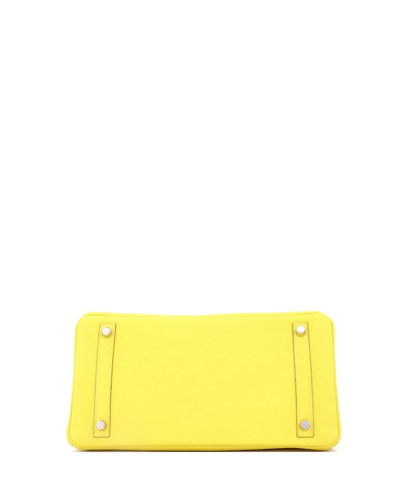 Pre-Owned Hermes Birkin 30 Handbag Yellow Togo with Palladium Hardware