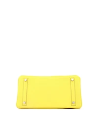 Pre-Owned Hermes Birkin 30 Handbag Yellow Togo with Palladium Hardware