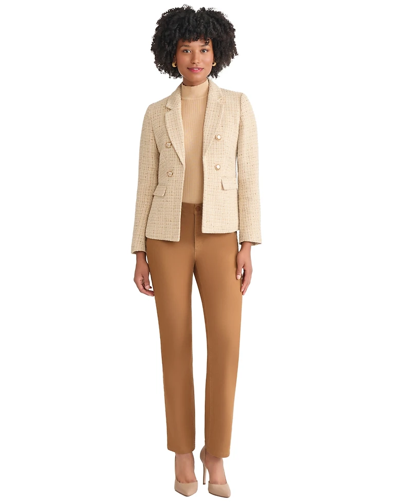 Jones New York Women's Faux Double Breasted Suede Jacket