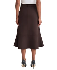 Jones New York Women's Fly Front Flared Midi Skirt