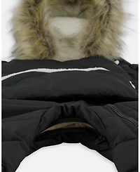 Deux par Baby Unisex One-Piece Snug Snowsuit Designed for Car Seat Black - Baby|Toddler