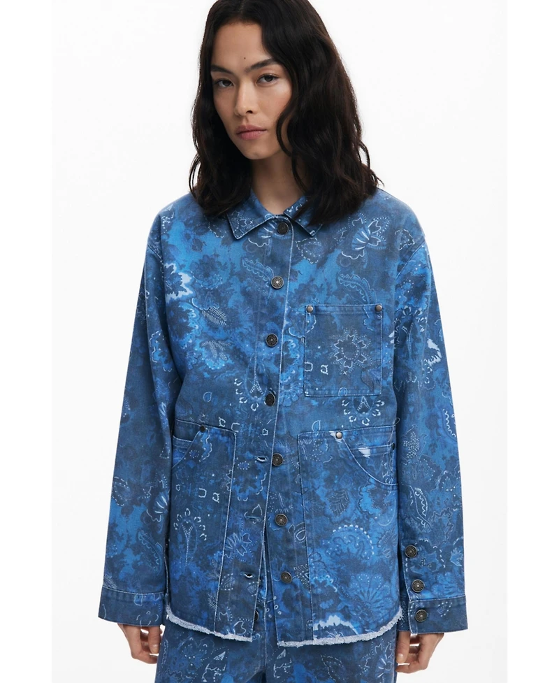 Desigual Women's Frayed paisley jacket