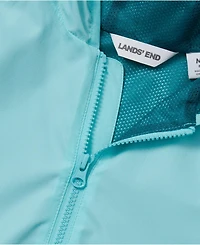 Lands' End Girls Waterproof Hooded Packable Rain Jacket