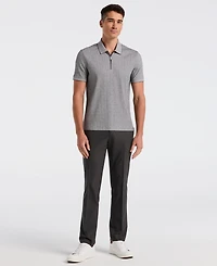 Perry Ellis Men's Slim-Fit Ribbed Zip Polo Shirt