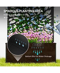 Outsunny Garden Box with Privacy Panel