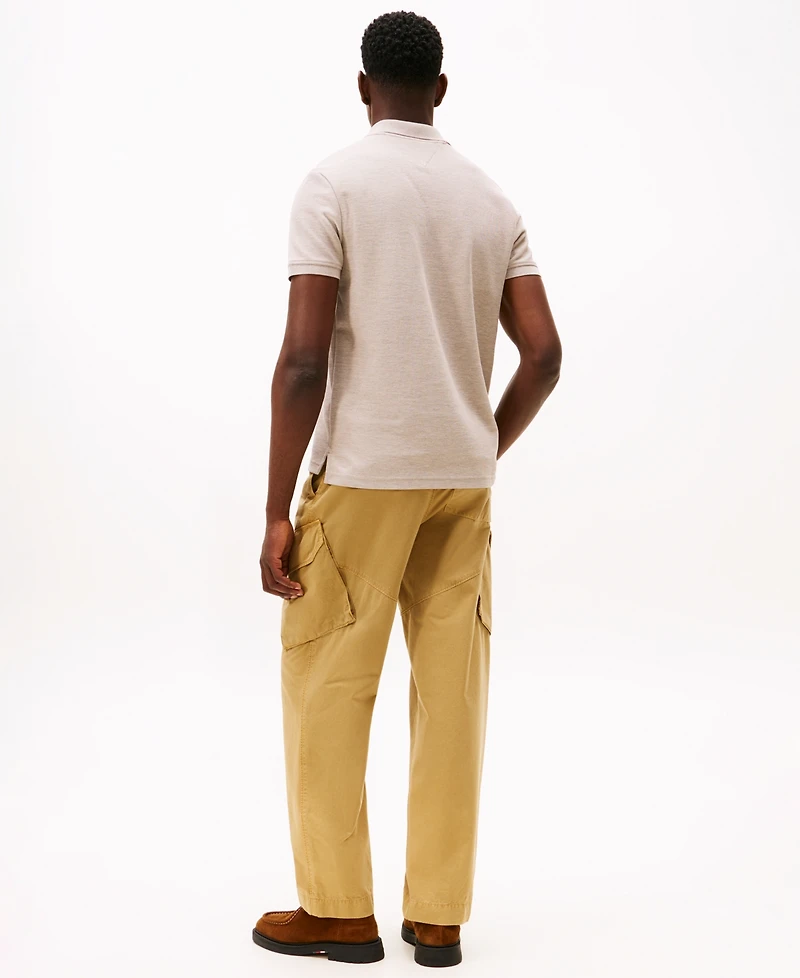 Tommy Hilfiger Men's Heathered Crest Regular Fit Polo Shirt