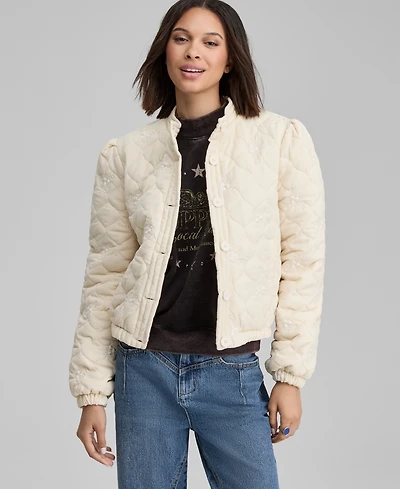 And Now This Women's Embroidered Quilted Jacket, Macy's Exclusive