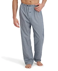 Hanes Men's Woven Button Down Pajama Sleep Set