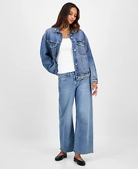 And Now This Women's Whipstitched Denim Trucker Jacket, Macy's Exclusive
