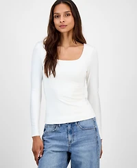 And Now This Women's Scoop-Neck Second-Skin Long-Sleeve Top, Macy's Exclusive