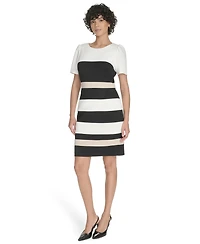 Tommy Hilfiger Women's Colorblocked Scuba-Crepe Dress