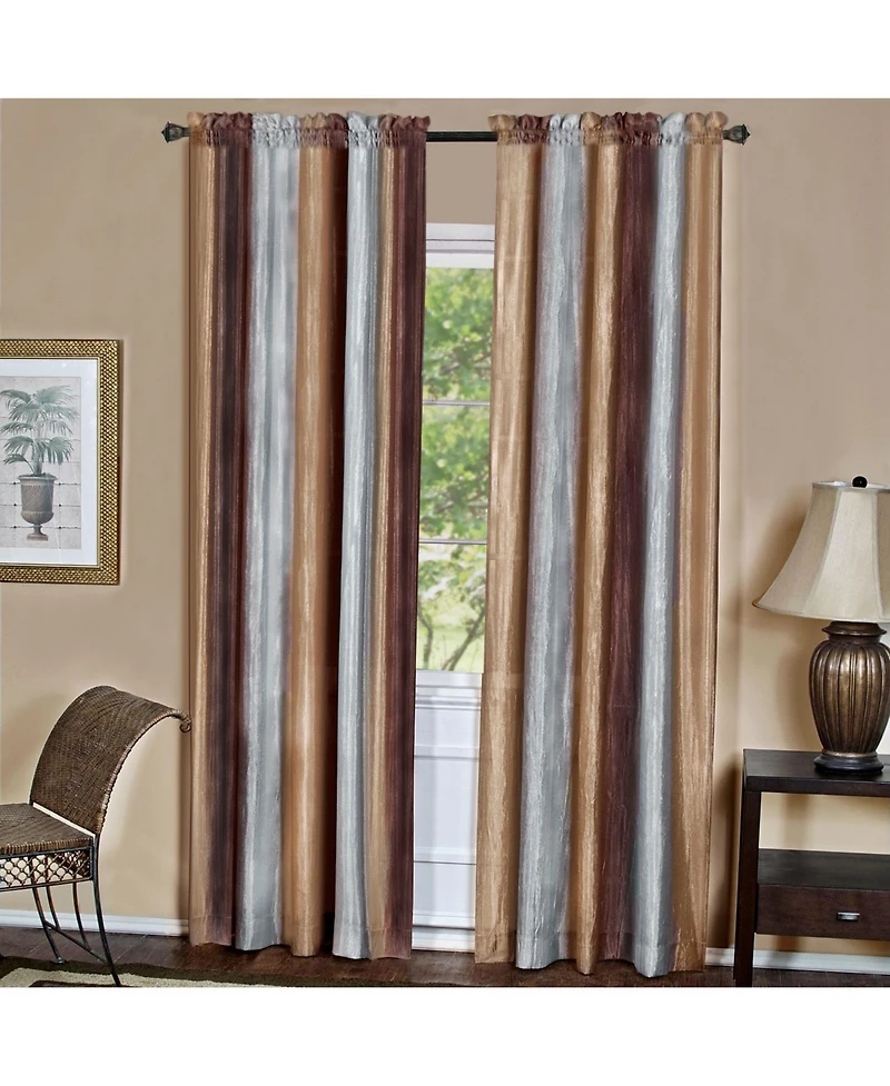 GoodGram Ombre Crushed Satin Sheer Single Window Curtains & Valances - 50 in. W x L
