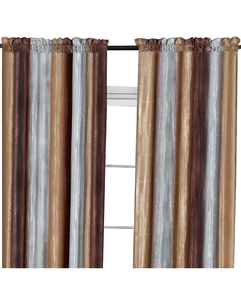 GoodGram Ombre Crushed Satin Sheer Single Window Curtains & Valances - 50 in. W x 84 L, Sage