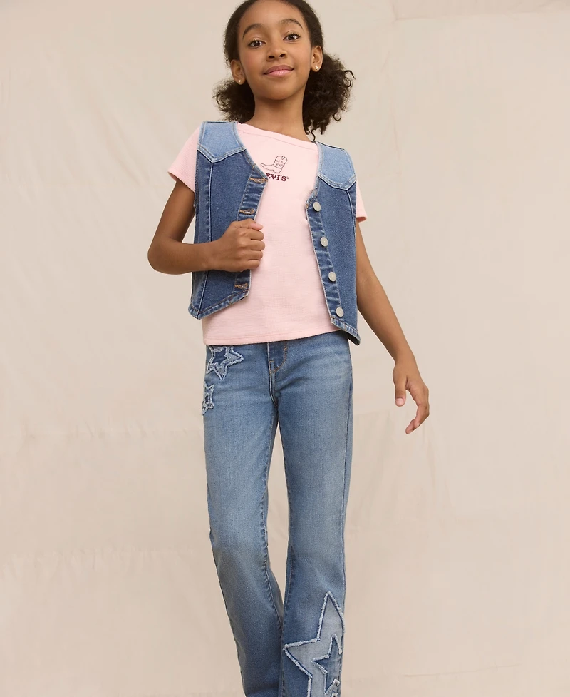 Levi's Big Girls Boot Applique Raglan Top