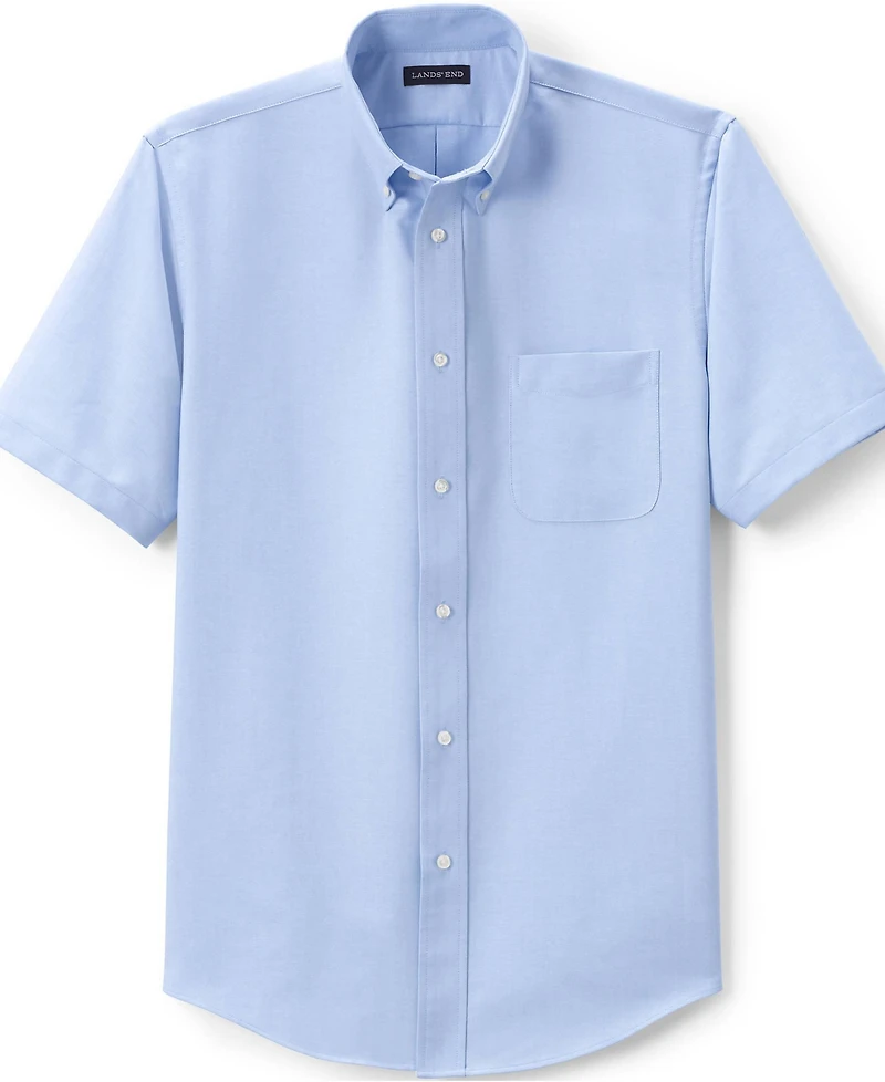 Lands' End Men's Short Sleeve Oxford Dress Shirt