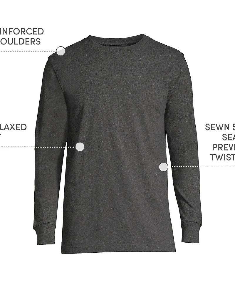 Lands' End Men's Tall Super-t Long Sleeve T-Shirt