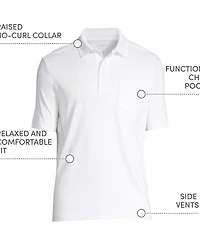 Lands' End Big & Tall Short Sleeve Cotton Supima Polo Shirt with Pocket