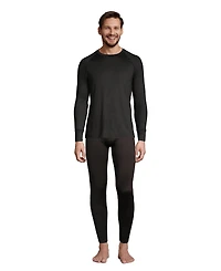 Lands' End Men's Stretch Thermaskin Long Underwear Crew Base Layer