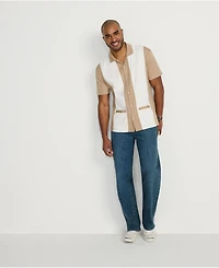 Lands' End Men's Short Sleeve Supima Retro Camp Collar Button Through Shirt