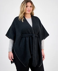 I.n.c. International Concepts Cozy Belted Ruana Topper, Macy's Exclusive