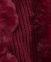 I.n.c. International Concepts Knit Muffler with Faux Fur Trim, Macy's Exclusive