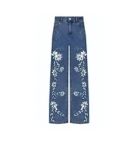 The Noli Shop Womens Zenya Crystal High Rise Jean - Medium Blue