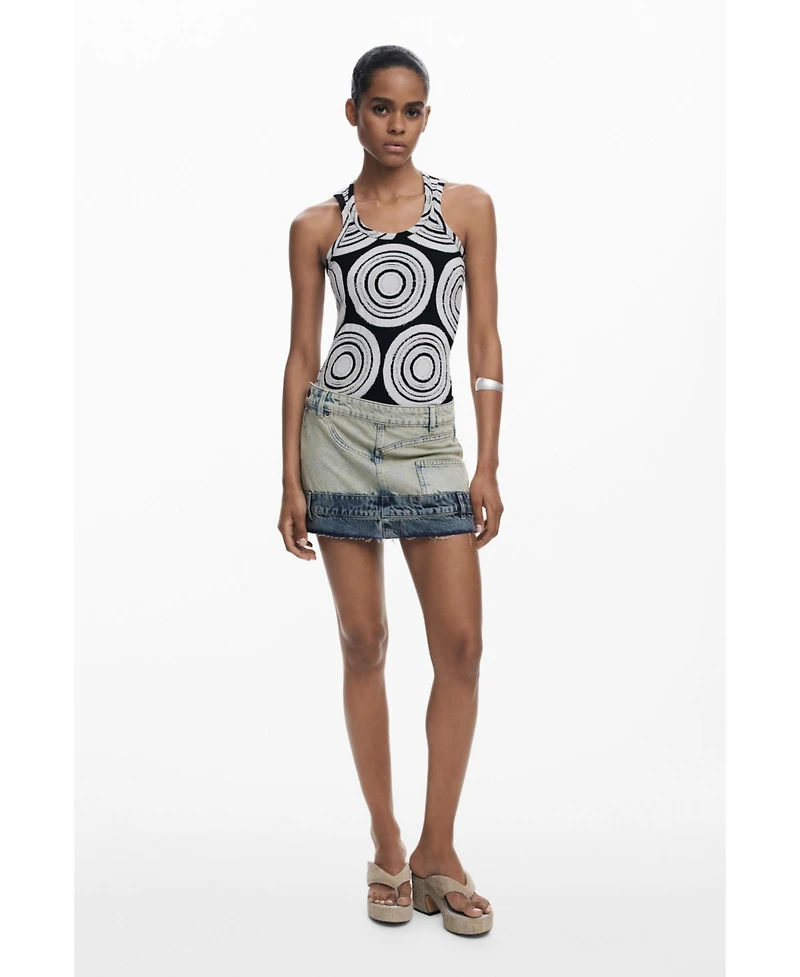 Desigual Women's Double-waist mini skirt
