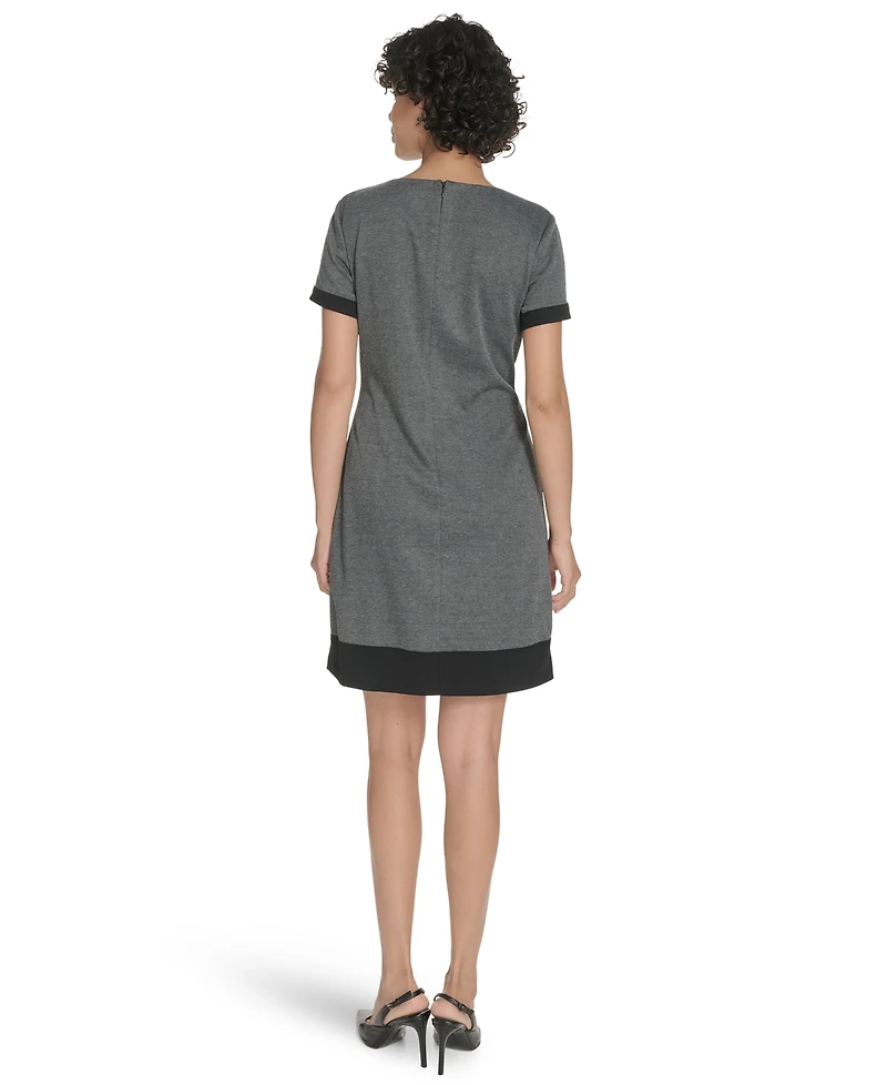 Tommy Hilfiger Women's Herringbone Crew Neck Dress