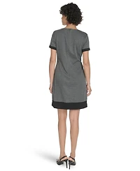 Tommy Hilfiger Women's Herringbone Crew Neck Dress