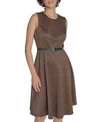 Tommy Hilfiger Women's Sleeveless Houndstooth Dress