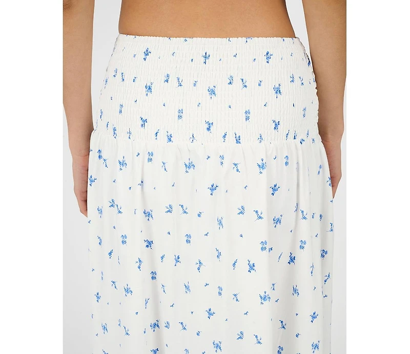 WeWoreWhat Women's Ruched Waist Midi Skirt